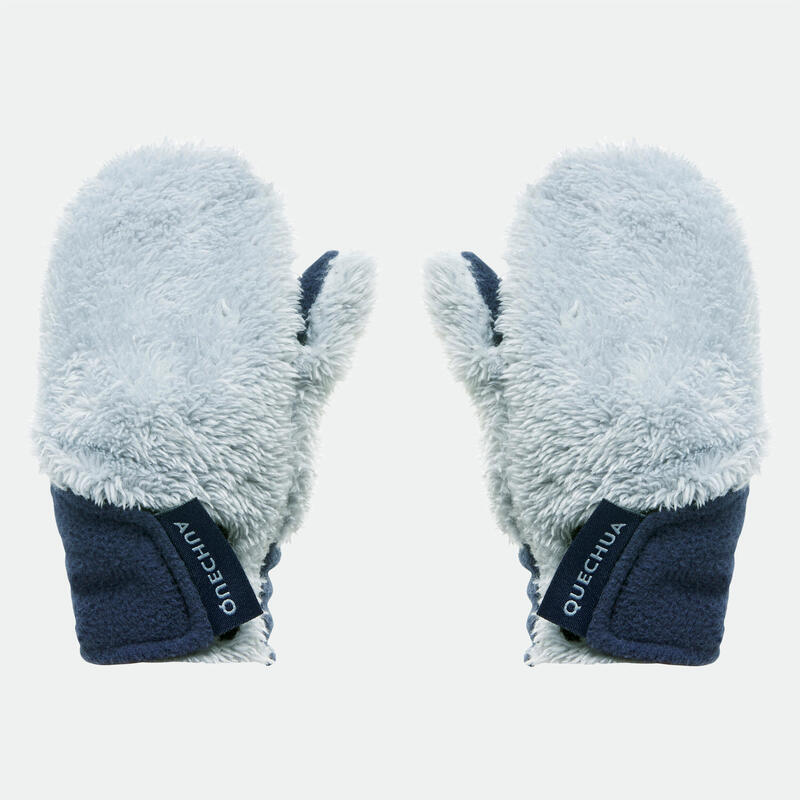 Moufles polaires enfant 18 mois - 4 ans, HIKE100 bleu