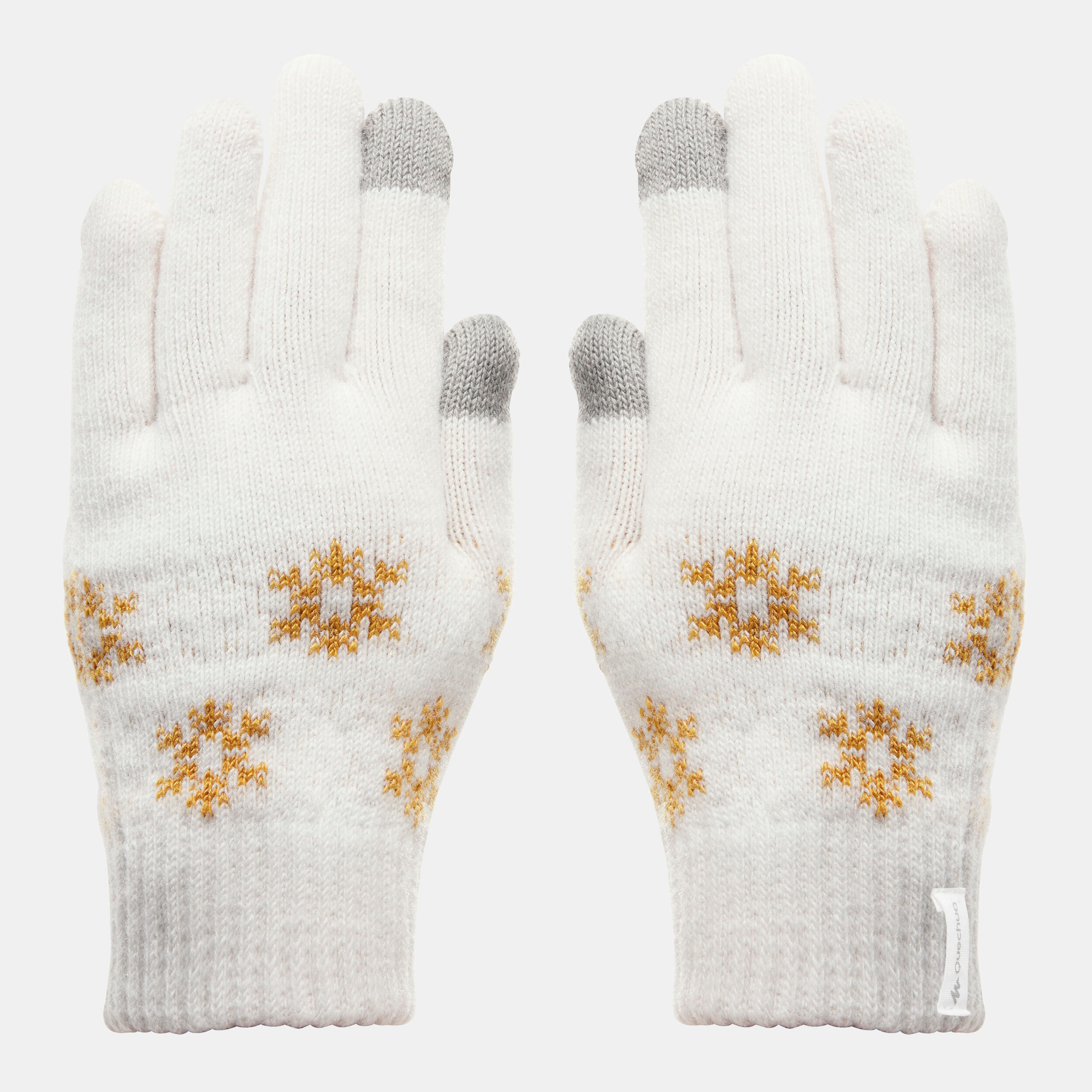 KIDS’ TOUCHSCREEN COMPATIBLE HIKING GLOVES - SH100 KNITTED - AGED 4-14 YEARS 3/5
