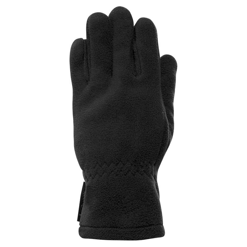 Mănuși din polar drumeție la munte SH100 X-Warm Negru Copii 6-14 ani