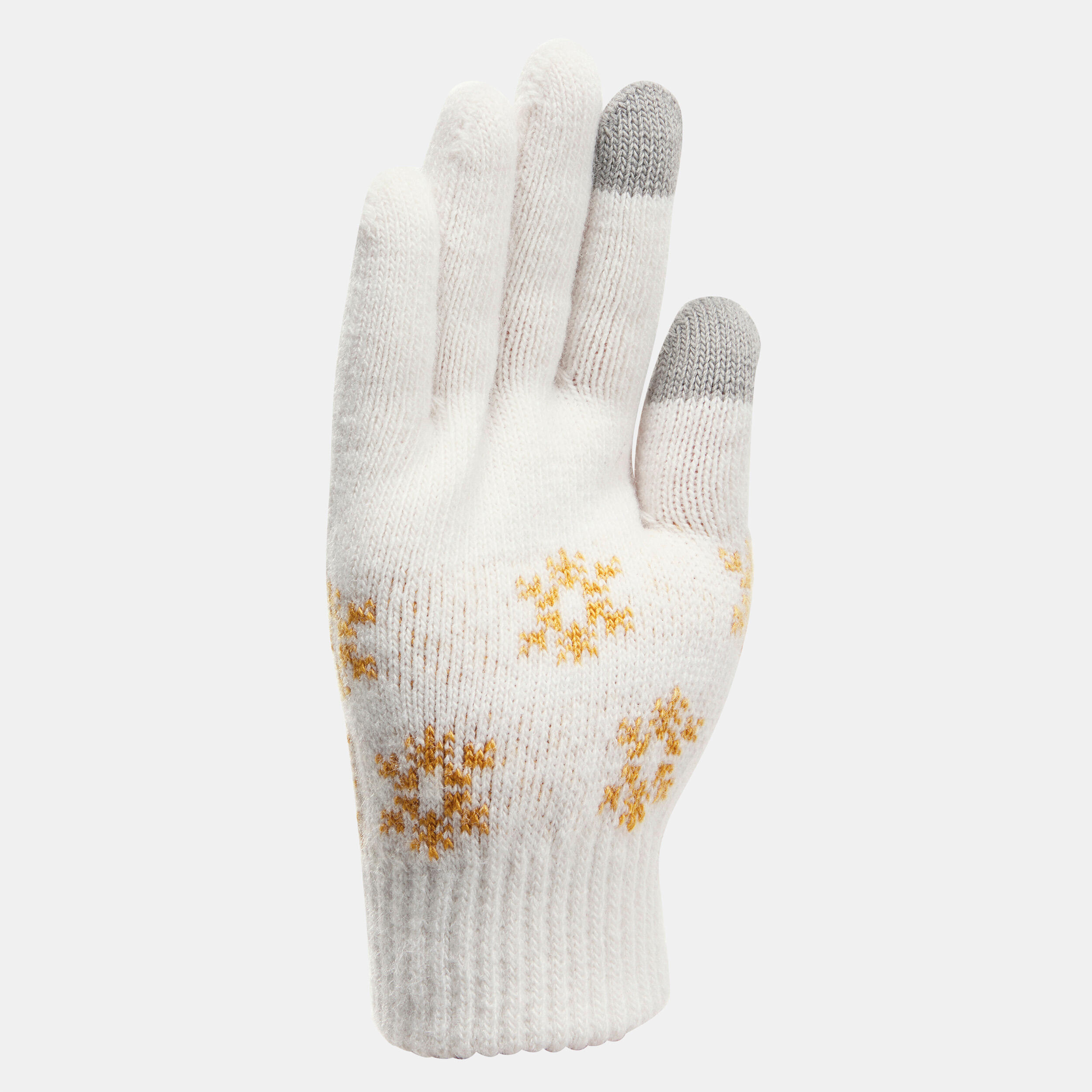 KIDS’ TOUCHSCREEN COMPATIBLE HIKING GLOVES - SH100 KNITTED - AGED 4-14 YEARS 2/5