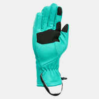 Handschuhe Winterwandern SH500 Stretch touchscreenfähig Kinder 6–14 J. schwarz