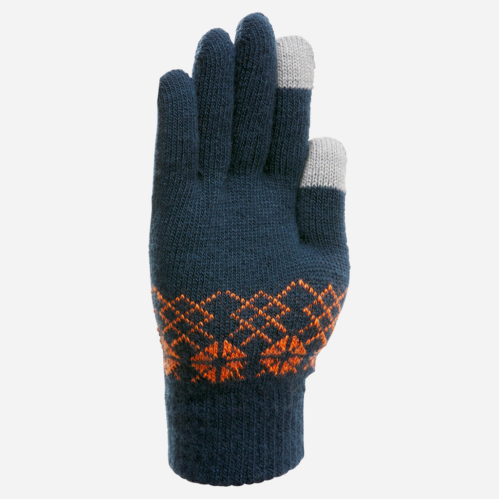 GUANTES TÁCTILES DE SENDERISMO - SH100 PUNTO - NIÑOS 4 - 14 AÑOS 