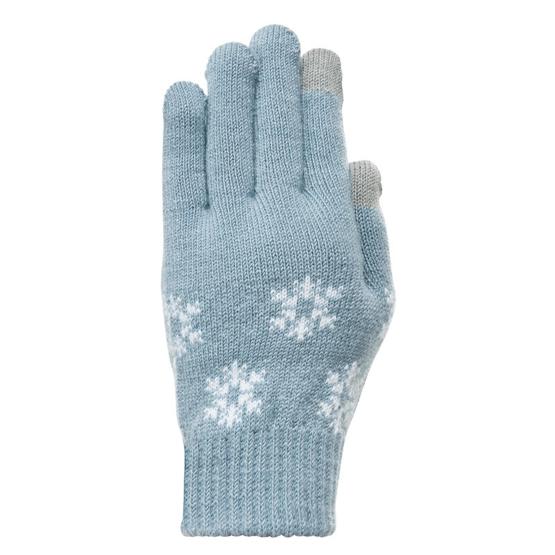KIDS’ TOUCHSCREEN COMPATIBLE HIKING GLOVES - SH100 KNITTED - AGED 4-14 YEARS
