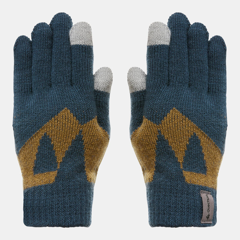 Handschuhe Kinder 4–14 Jahre Taktil Strickmaschen - SH100 blau