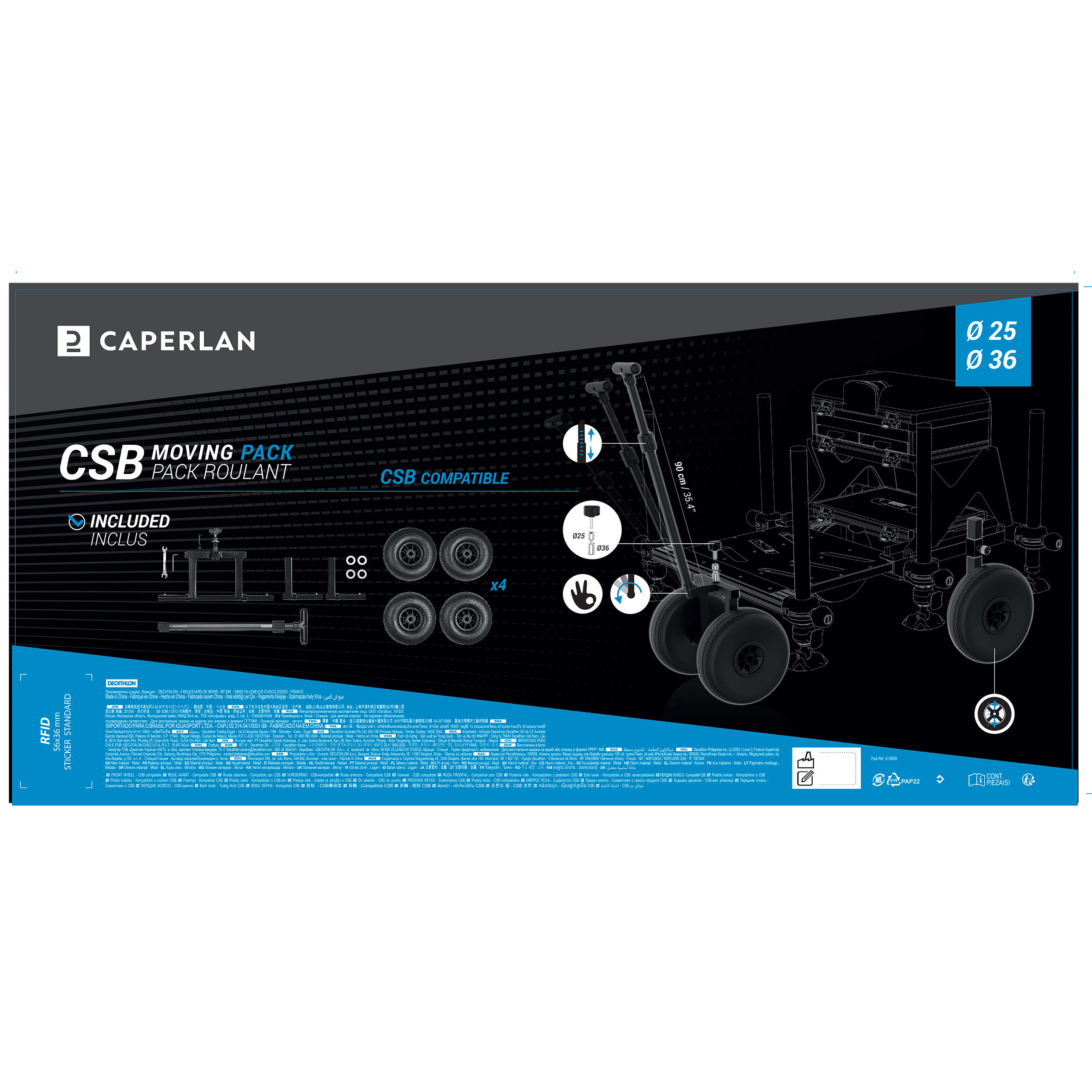 CAPERLAN Kompletný vozík na sedačky CSB D25 D36 bez · záber 6