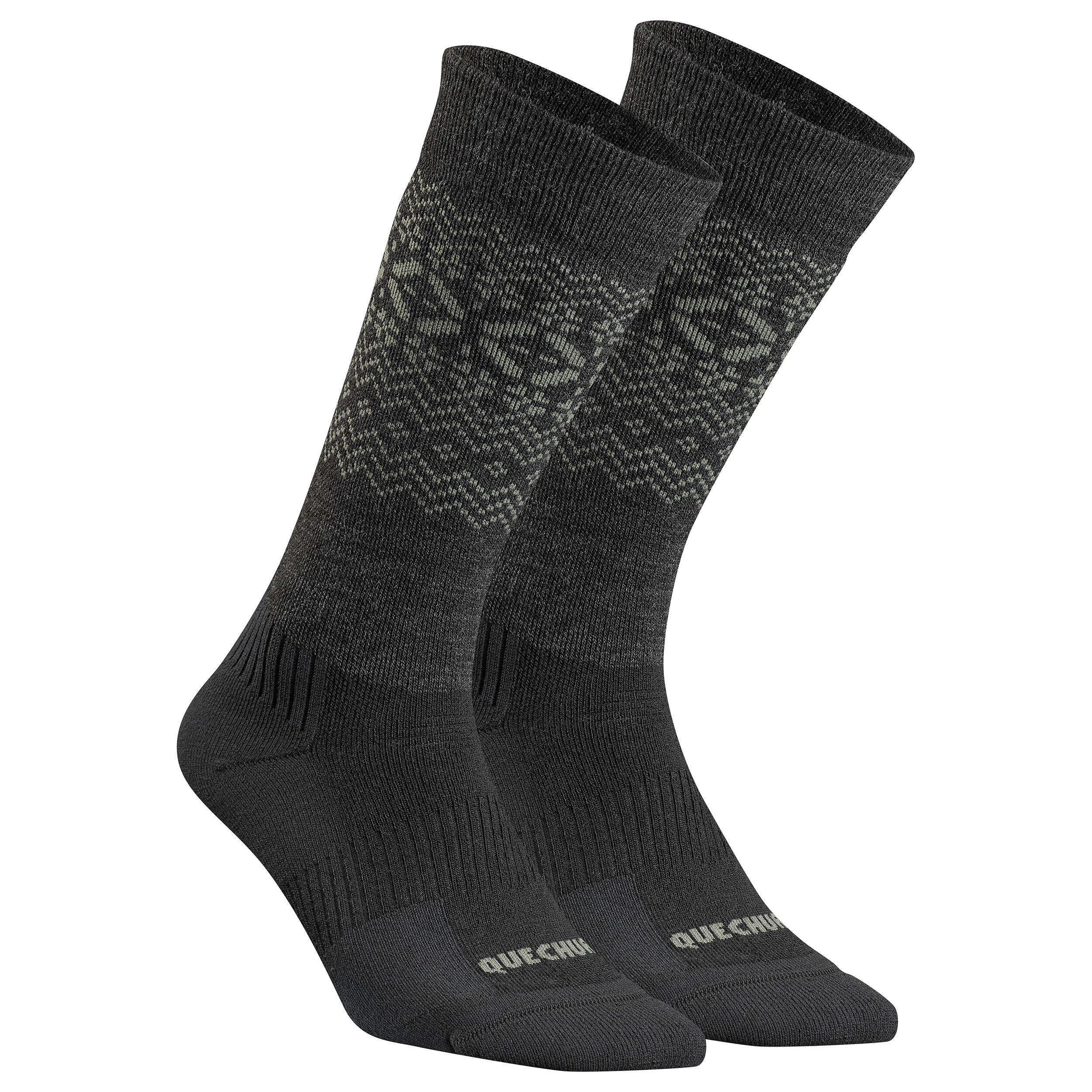 Warm  Hiking Socks - SH500 ULTRA-WARM MID - 2 Pairs 3/6