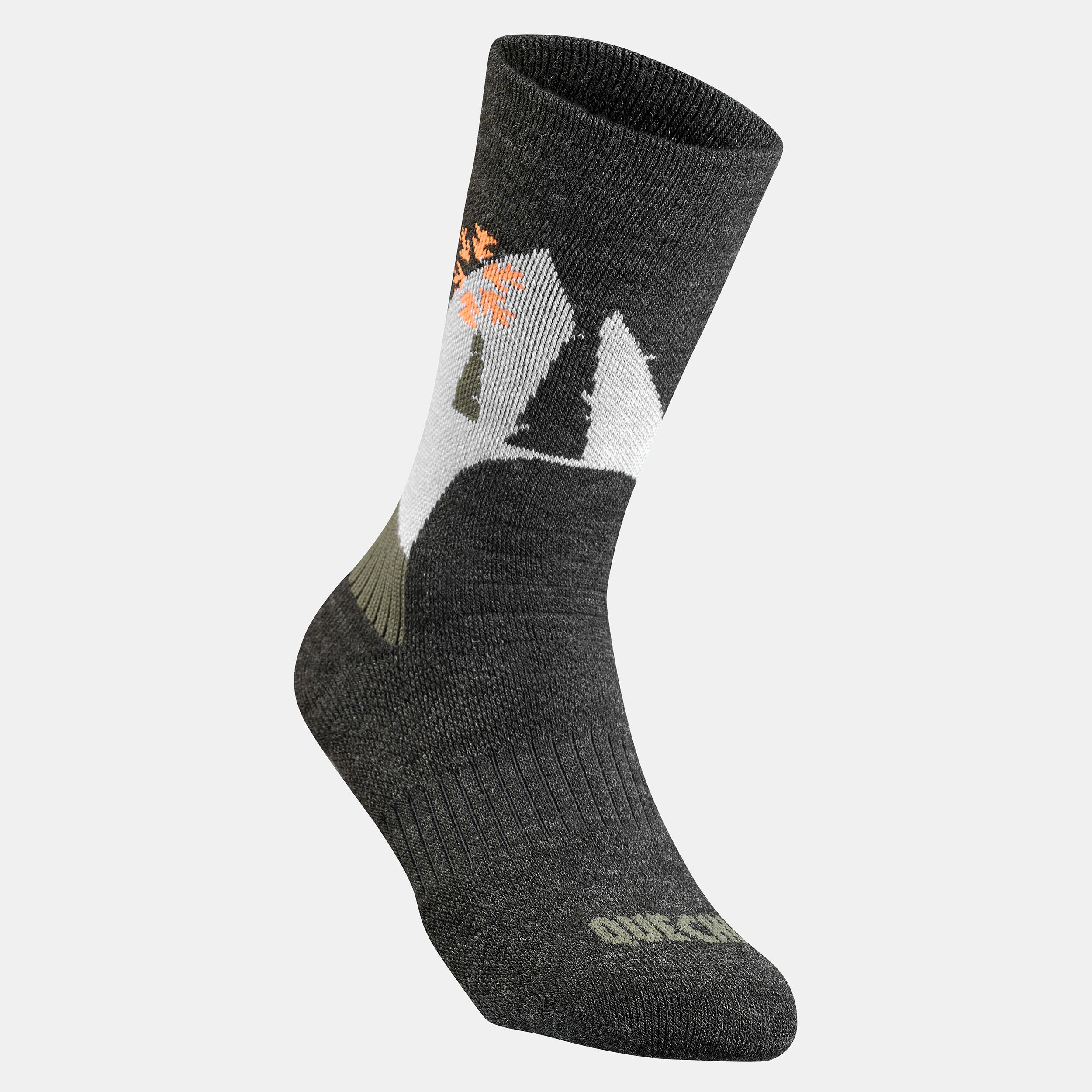 Children's warm hiking socks - SH100 WARM MID - x2 pairs 4/7