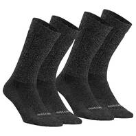 Woolen Winter Socks -SH500 Mid Black 2 Pairs