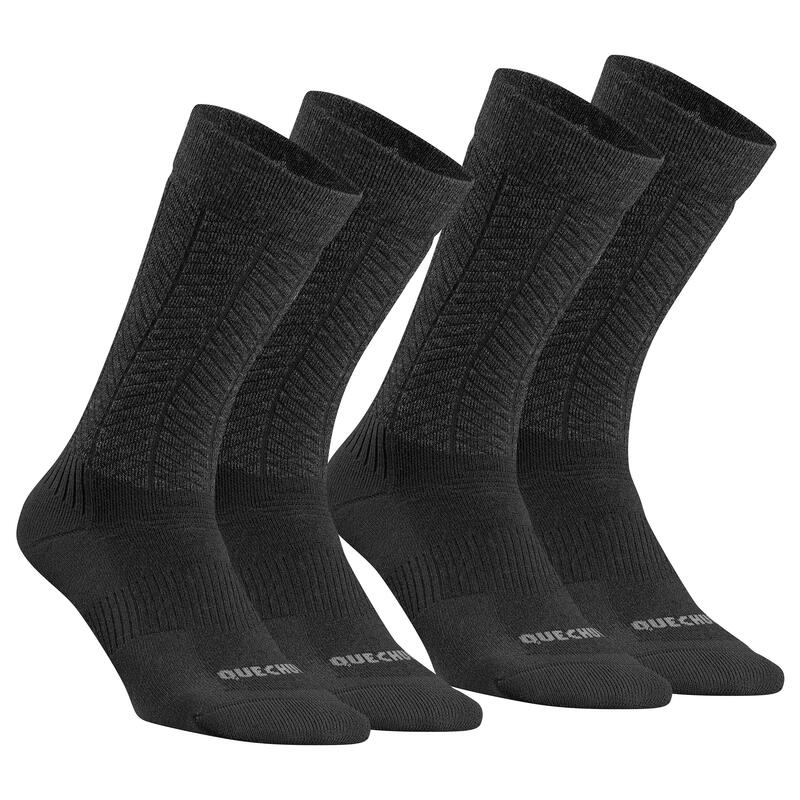 Adult Warm Hiking Socks - SH500 U-WARM MID - 2 Pairs