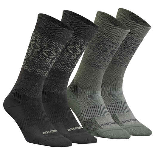 
      Warm  Hiking Socks - SH500 ULTRA-WARM MID - 2 Pairs
  