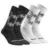 Turistické hrejivé ponožky SH500 Warm vysoké 2 páry