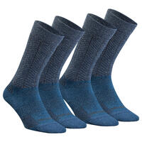Adult Warm  Hiking Socks - SH500 U-WARM MID - 2 Pairs