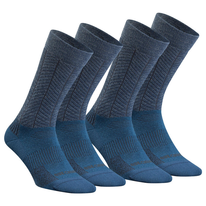 Adult Warm Hiking Socks - SH500 U-WARM MID - 2 Pairs