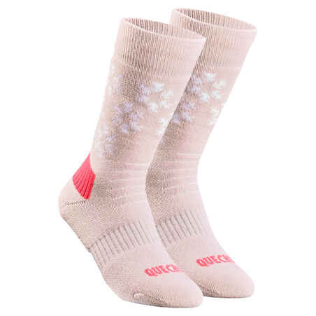 Vaikiškos šiltos žygių kojinės „SH100 Mid“,  2 poros