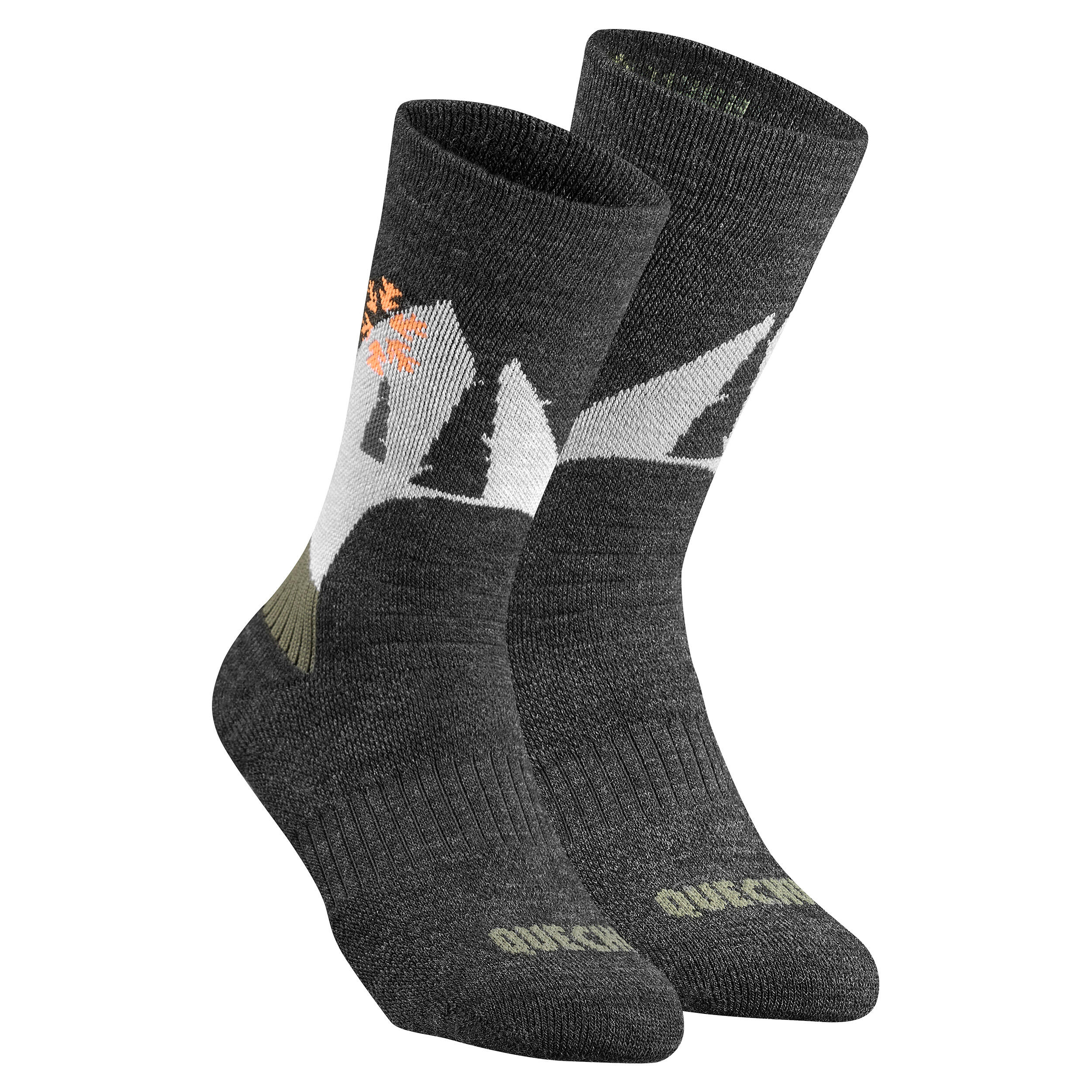 Children's warm hiking socks - SH100 WARM MID - x2 pairs 2/7