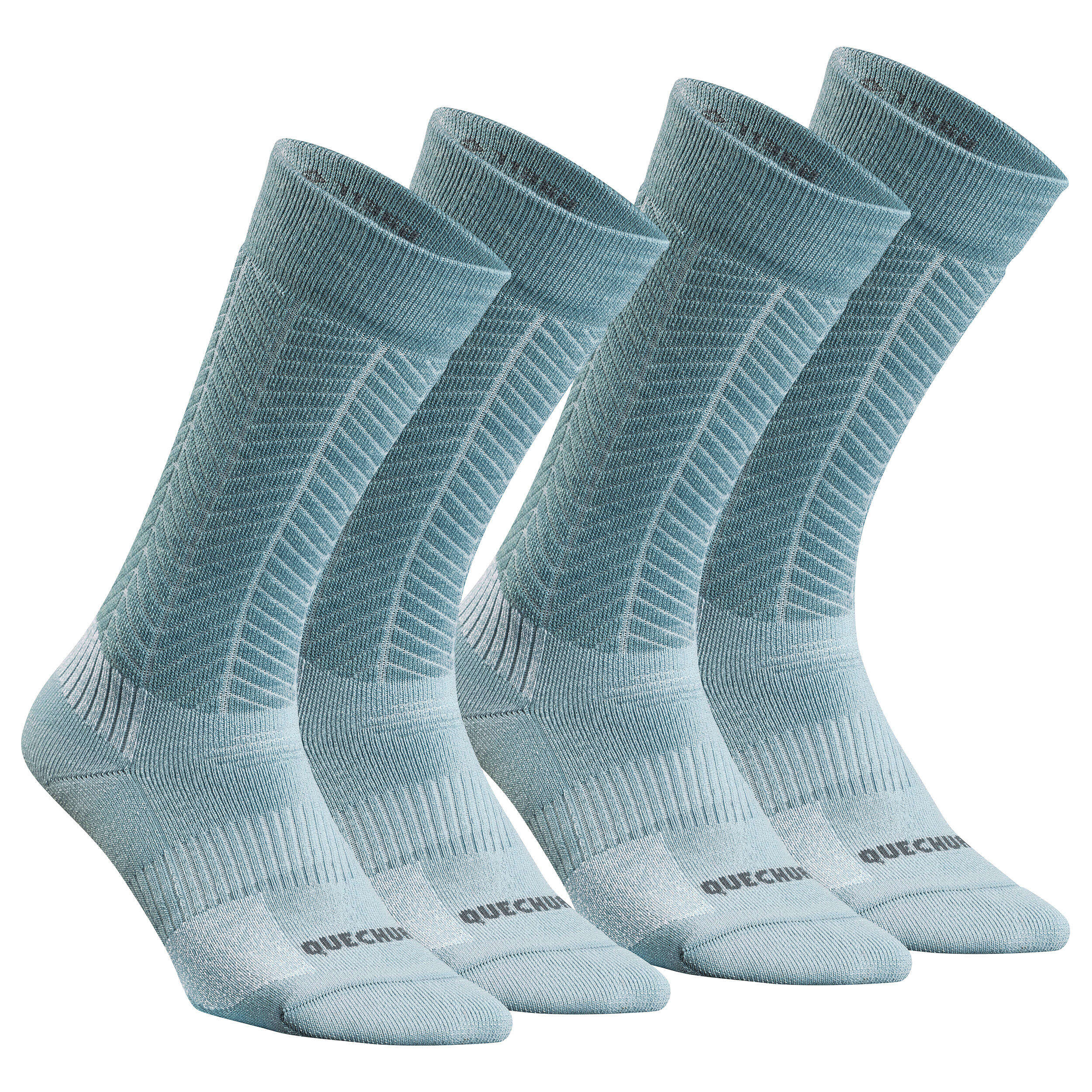 Warm  Hiking Socks - SH500 ULTRA-WARM MID - 2 Pairs 1/4
