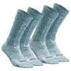 Turistické hrejivé ponožky SH500 U-Warm vysoké 2 páry