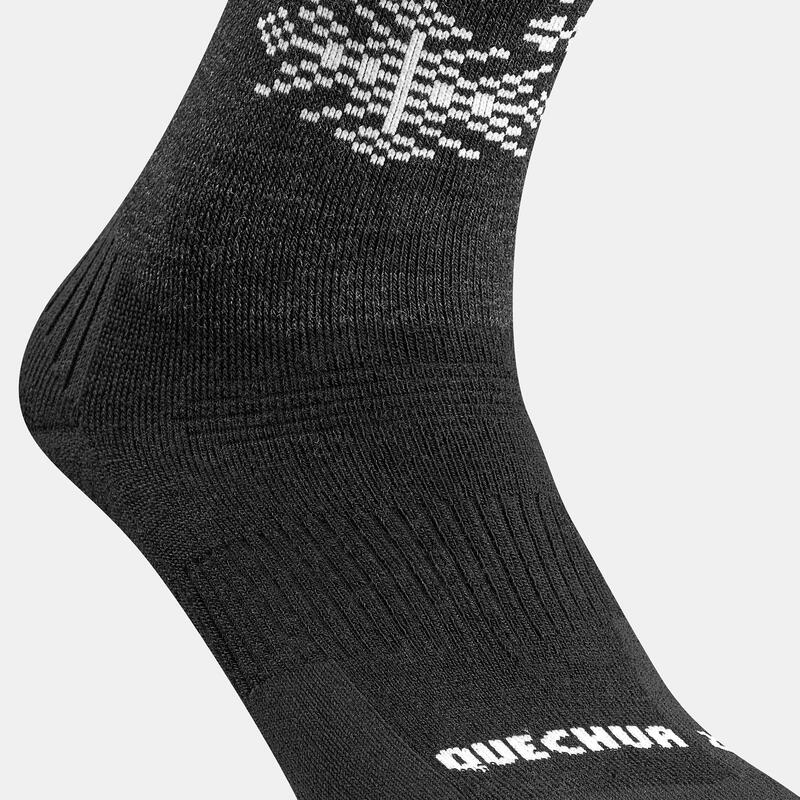 Wandersocken Winterwandern SH500 Ultra-Warm halbhoch Damen/Herren 2 Paar