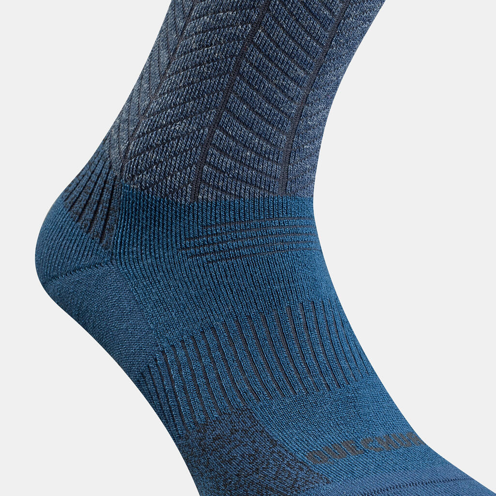 Warm  Hiking Socks SH500 Mid 2 Pairs