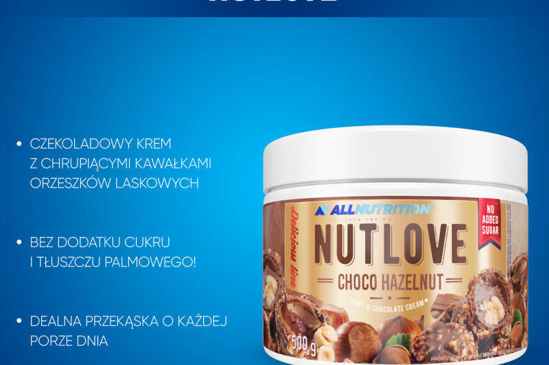 Krem do smarowania ALLNUTRITION NUTLOVE 500G CHOCO HAZELNUT