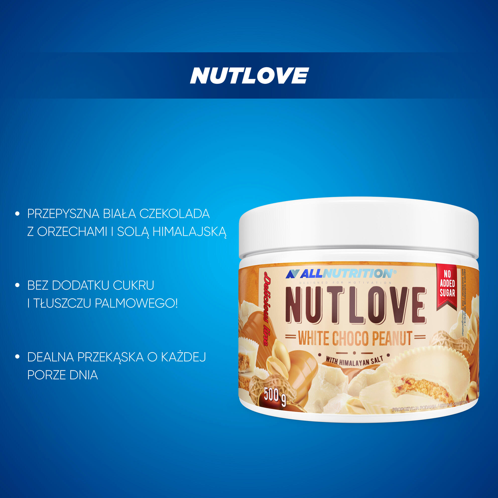 Krem do smarowania ALLNUTRITION NUTLOVE 500G WHITE CHOCO PEANUT 3/3