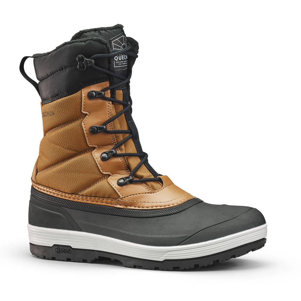 Men's Waterproof Hiking Boots - X-Warm SH 500 Grey - Carbon grey