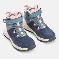 Children's warm waterproof hiking boots - SH500 leather Velcro - size 7 - 2