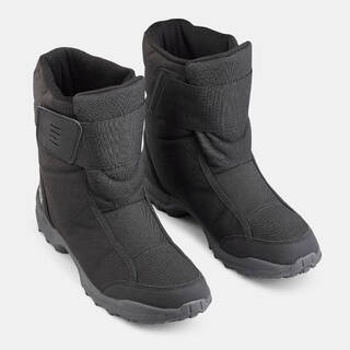 Men’s warm and waterproof snow hiking boots, NH100 Riptab - Black