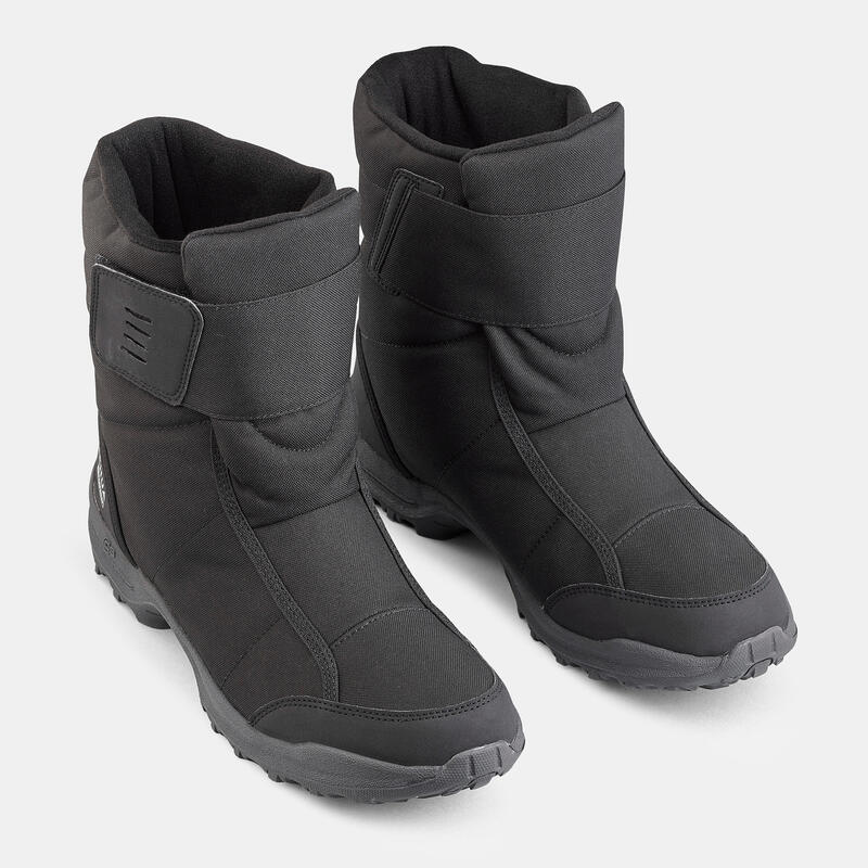 Men’s Warm Waterproof Snow Boots - SH100 hook and loop strap