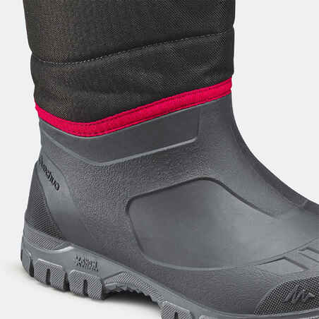 حذاء التدفئة الطويل المقاوم للماء للرجال للمشي لمسافات طويلة في الجليد – أسود