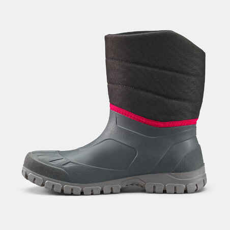 حذاء التدفئة الطويل المقاوم للماء للرجال للمشي لمسافات طويلة في الجليد – أسود