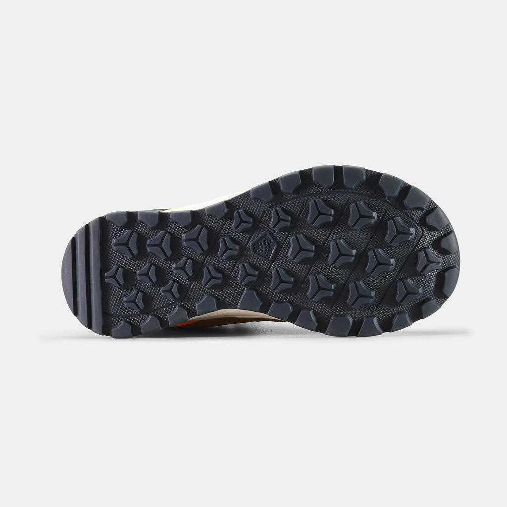 Detská hrejivá nepremokavá turistická obuv SH500 na suchý zips kožená 24-34
