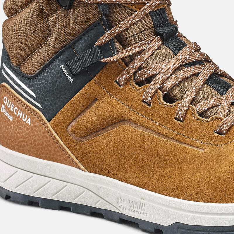 Çocuk Su Geçirmez Outdoor Deri Kar Botu - Kahverengi - 35 / 38 - SH500