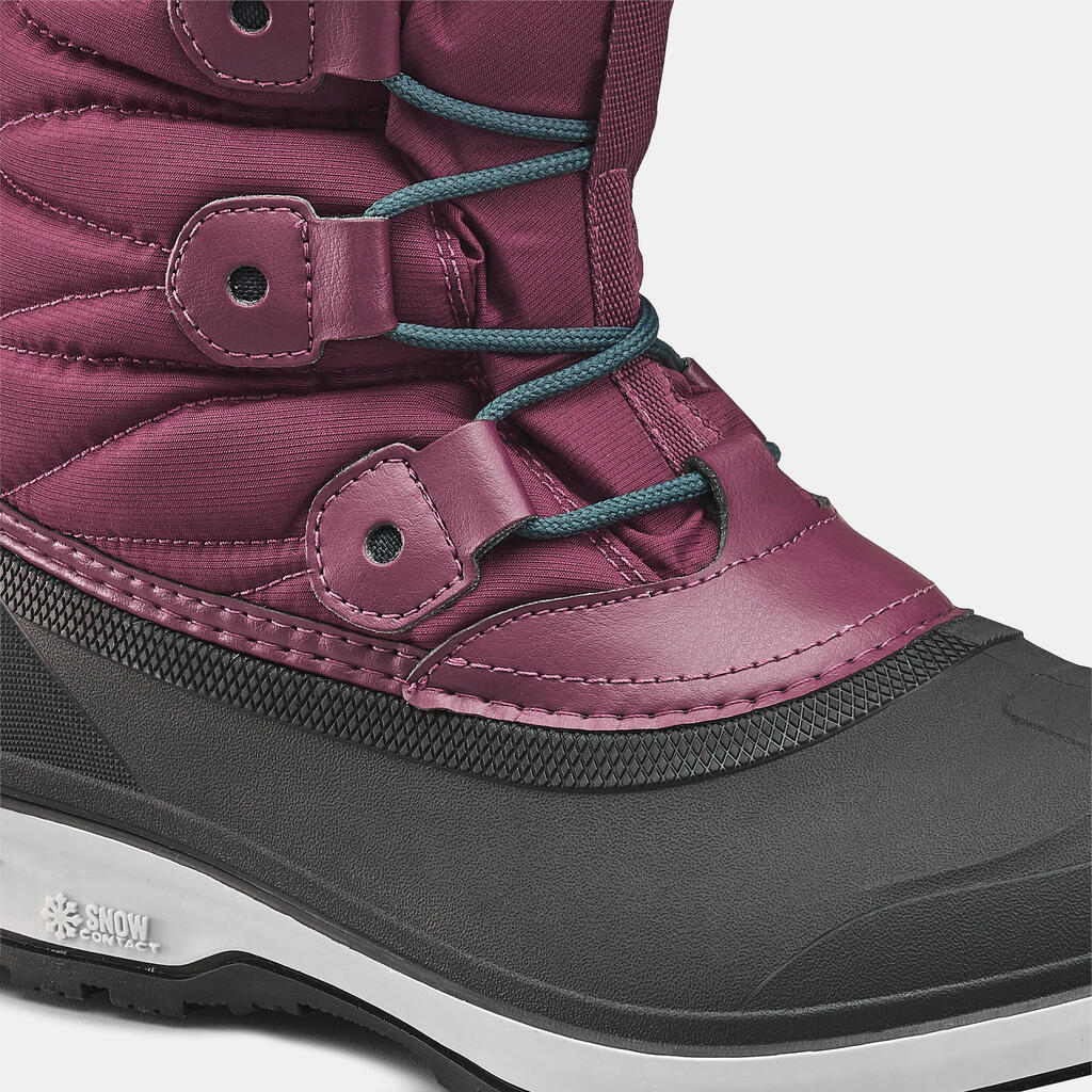 Women's waterproof warm snow boots - SH500 high boot 