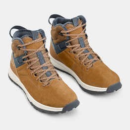 Chaussures chaudes et imperméables de randonnée SH500 cuir lacet - enfant 35-38