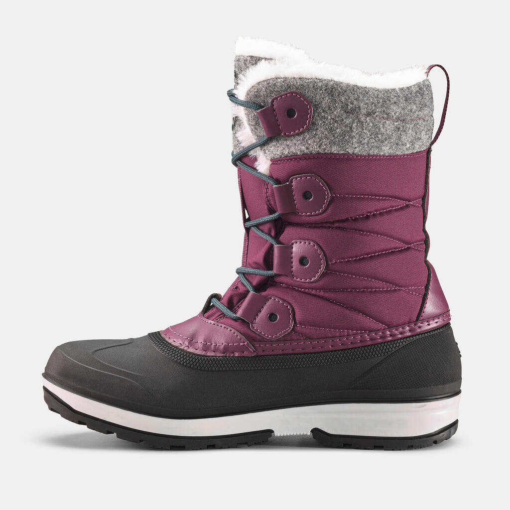 Women's waterproof warm snow boots - SH500 high boot 