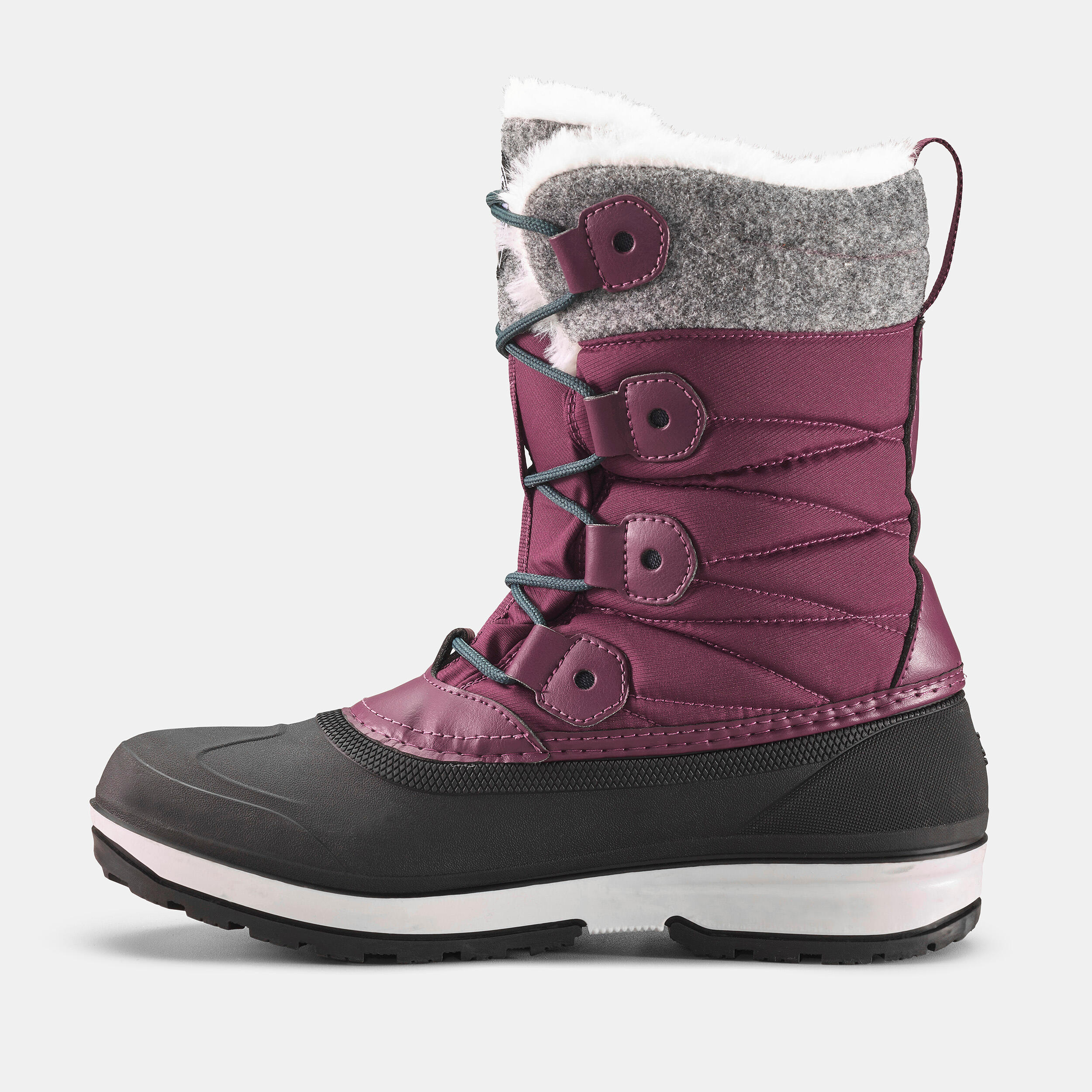 QUECHUA Dámske zimné nepremokavé čižmy NH500 fialové 37 · záber 4