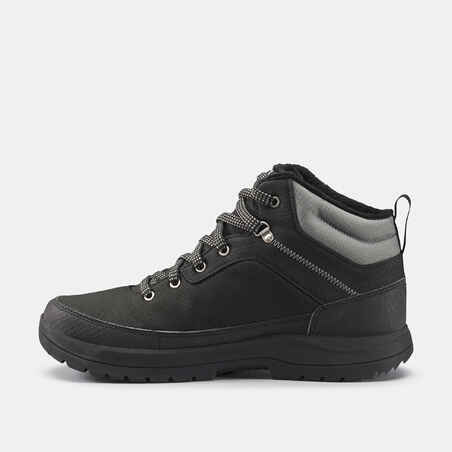 Men's winter walking boots - SH100 U-warm mid - Black