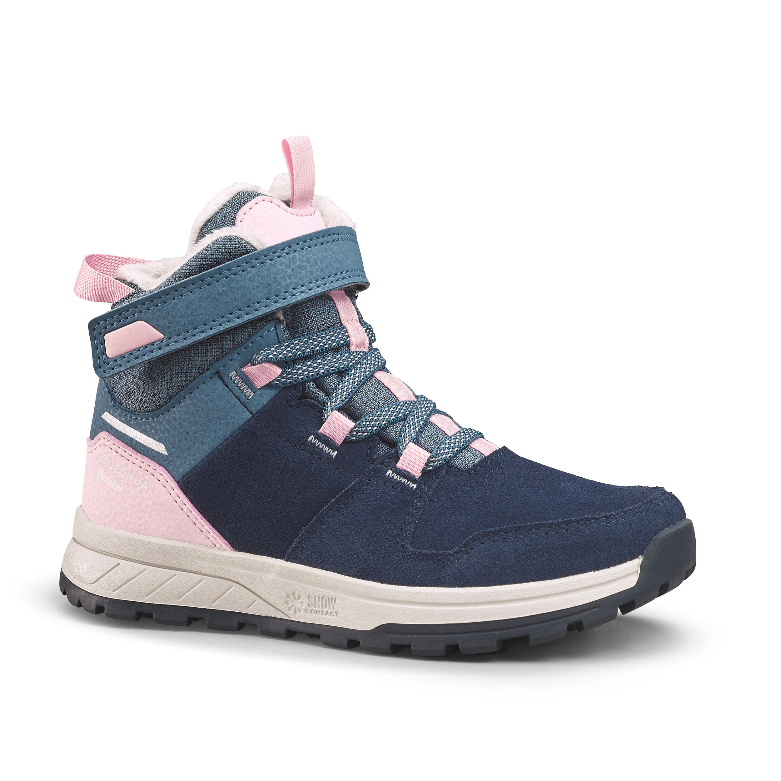 Kids' Winter Boots - SH 500 Blue - Desert rose, Navy blue, Blue