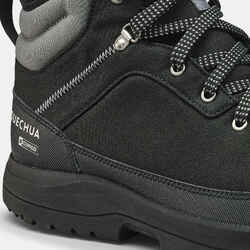 Men's winter walking boots - SH100 U-warm mid - Black