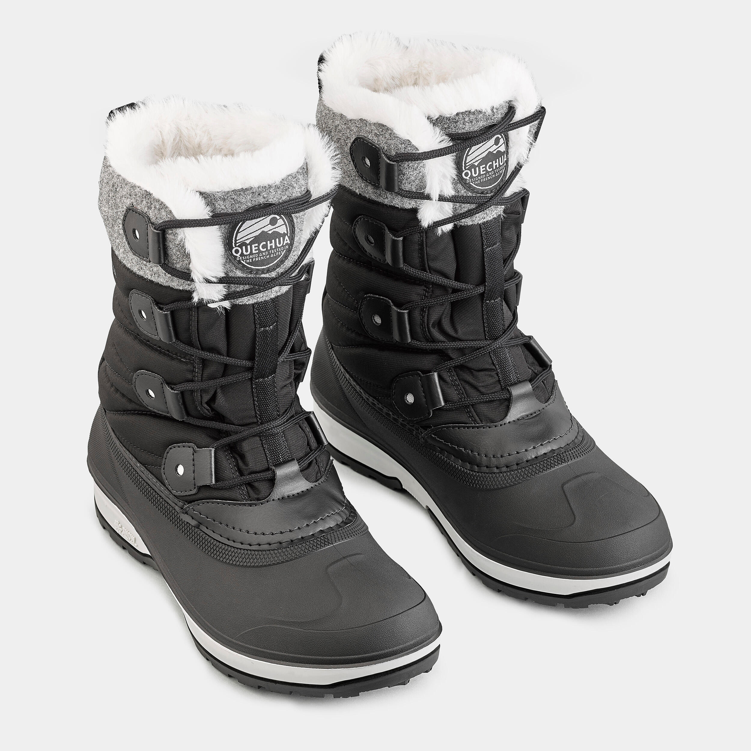 Women's waterproof warm snow boots - SH500 high boot  4/7