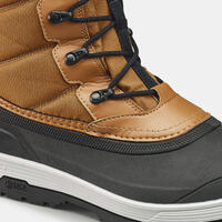 Čizme za planinarenje SH500 s pertlama tople i vodootporne muške - crne