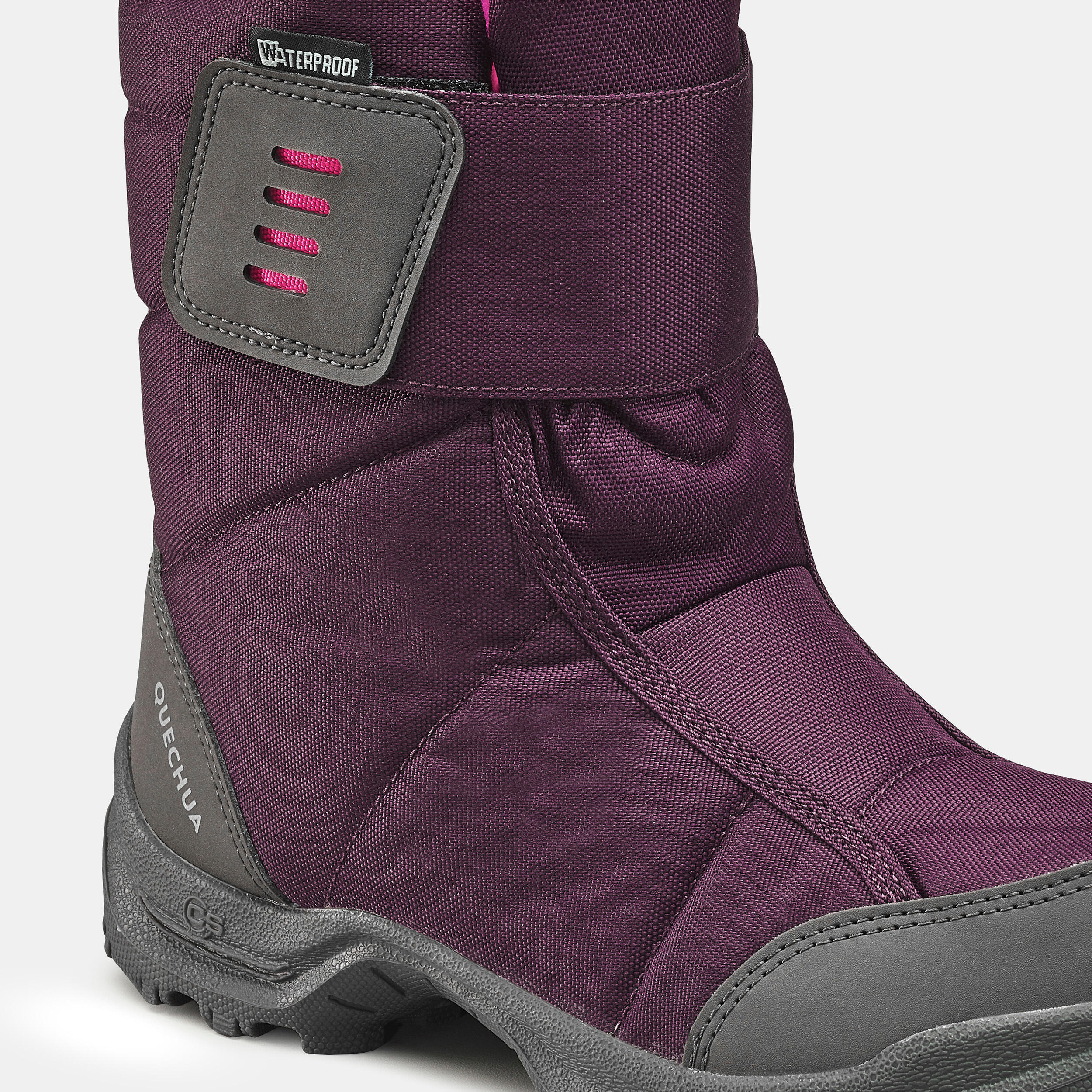 Kids’ warm waterproof snow hiking boots SH100 - Velcro Size 7 - 5.5  7/7