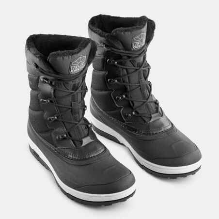 BOTAS NIEVE CÁLIDAS IMPERMEABLES SENDERISMO - SH500 X-WARM - CORDONES HOMBRE 