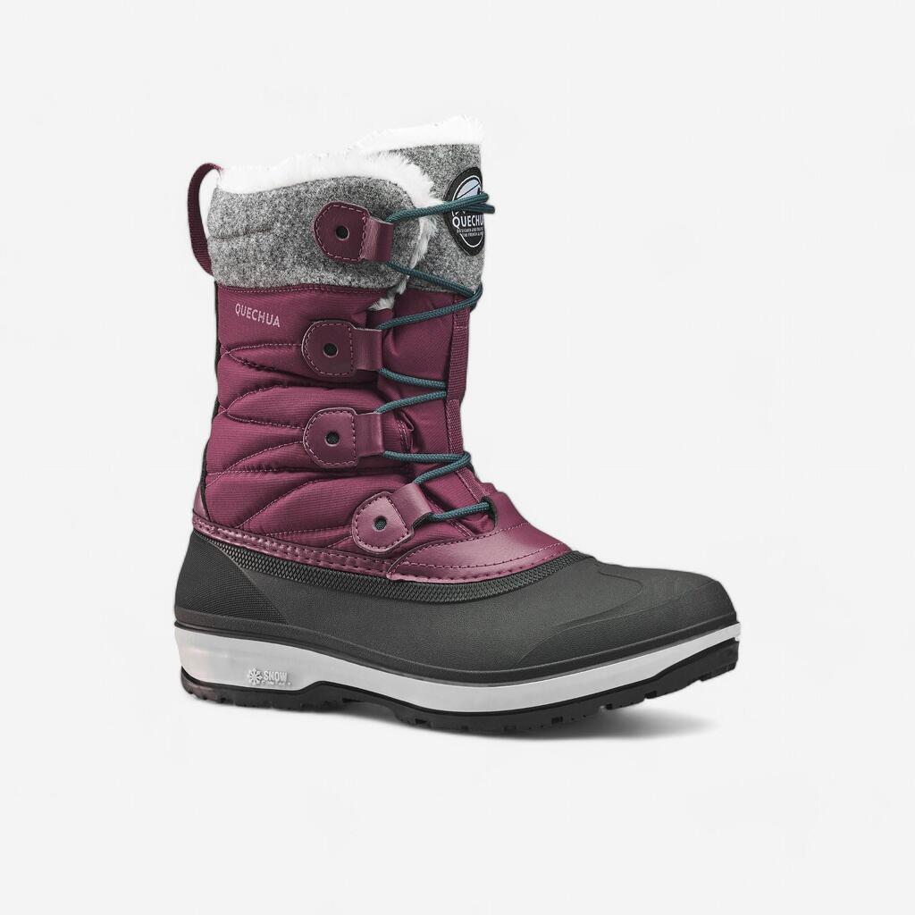 Women's waterproof warm snow boots - SH500 high boot 