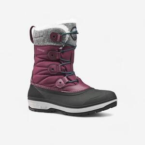Botas de senderismo nieve cálidas e impermeables mujer, NH500 violeta