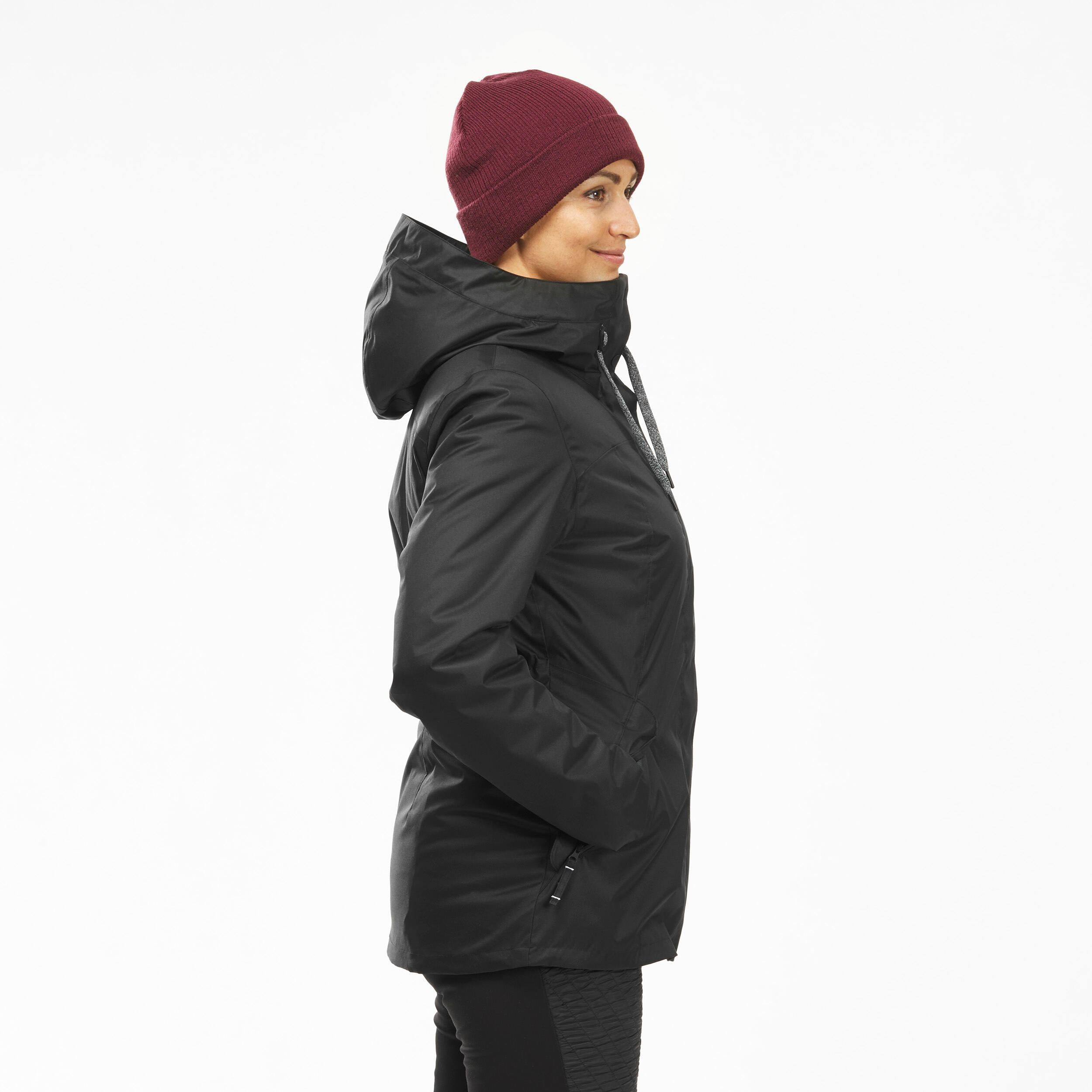 Women’s Winter Jacket - SH 500 Black - black - Quechua - Decathlon