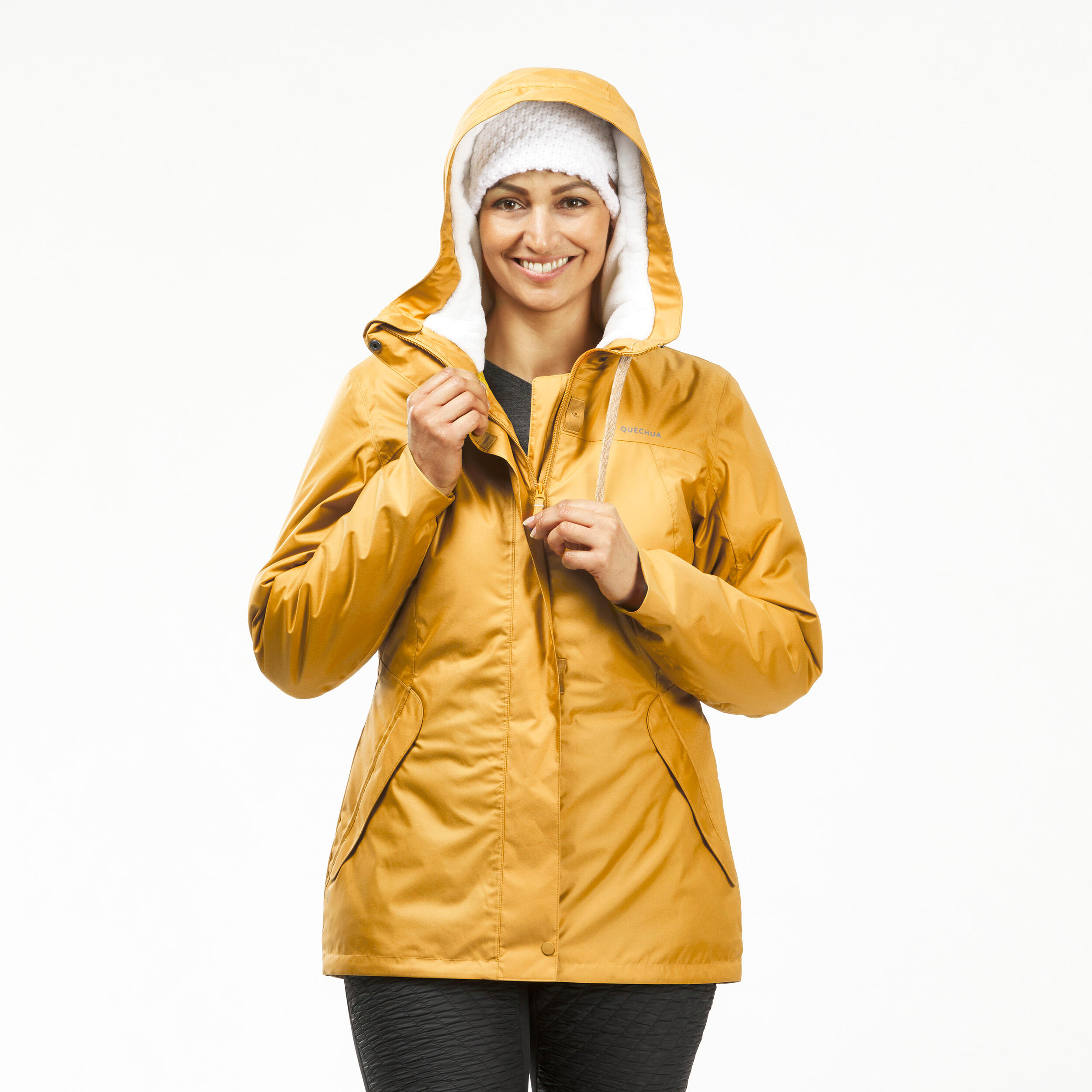 Women's waterproof winter hiking jacket - SH500 -10°C