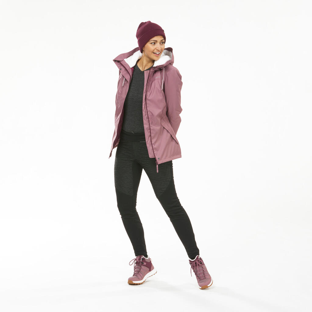 Women’s hiking waterproof winter jacket - SH500 -10°C