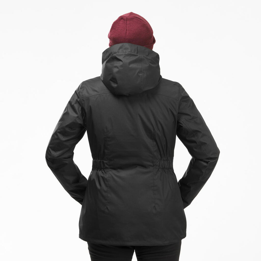 Winterjacke Damen bis -10 °C wasserdicht Winterwandern - SH500 rosa/bordeux